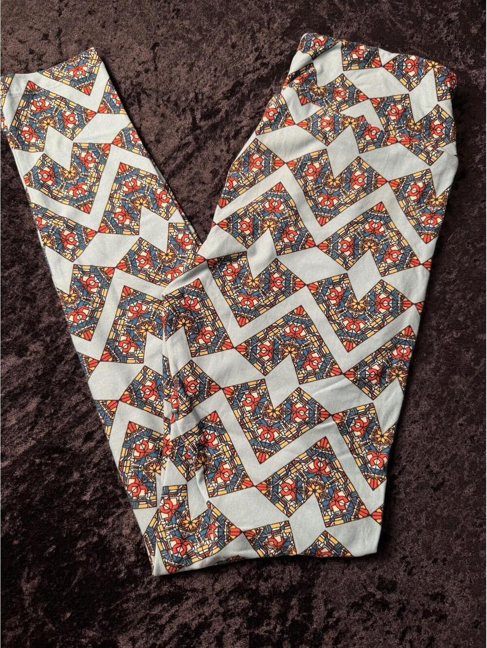 LuLaRoe Leggings One Size OS Blue Red Yellow Orange Buttery Soft High Rise NWOT